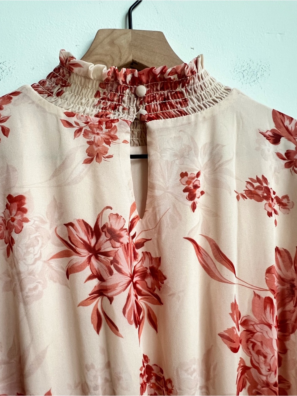 New Baltic Born Luciana Maxi Dress Beige Rose Floral Chiffon Boho Romantic M - Picture 15 of 16